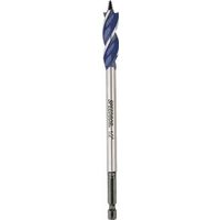 Irwin Speedbor Auger Boring Bit, 1/2 in Dia, 6 in OAL, Tapered Flute, 3-Flute, Hex Shank