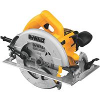 DEWALT 15A Circular Saw, 7-1/4" Blade, 2" Depth at 45°, 2.55" Depth at 90°, 5/8" Arbor (DWE575)
