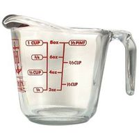 Anchor Hocking Measuring Cup, Glass, Clear, 8oz