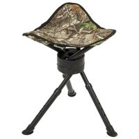 Ameristep AMEFT1011 Foldable Stool Tripod Swivel Mossy Oak Seat Steel Frame Fabric Seat
