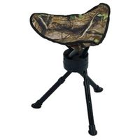 Ameristep AMEFT1010 Foldable Stool Tripod, Mossy Oak Seat, Steel Frame, Includes Carry Bag