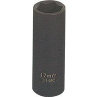 Vulcan MT6580147 Deep Impact Socket, 17 mm, 3/8 in Drive, 6-Point, Chrome Molybdenum Steel