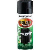 Rust-Oleum 241169 High Heat Spray Paint, Semi-Gloss Black, 12 oz Can