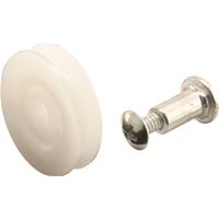 Prime-Line B551 Door Roller, 1" Dia, 7/32" W, Nylon, White, 2-Roller, Bottom Mount