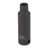 Vulcan MT6580110 Deep Impact Socket, 5/16 in, 3/8 in Drive, 6-Point, Chrome Molybdenum Steel