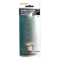 Sylvania 18491 Incandescent Lamp, C-8 Filament, Clear, 25W, T10, 1-1/4 in Dia x 5-5/8 in L