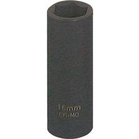 Vulcan MT6580146 Deep Impact Socket, 16 mm Socket, 3/8 in Drive, Deep Drive, 6-Point, Chrome Molybdenum Steel