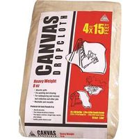 Trimaco SUPERTUFF Drop Cloth, 15 ft L x 4 ft W, Canvas, Tan