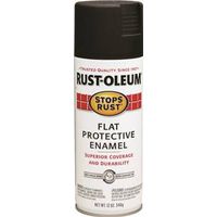 Rust-Oleum Rust Preventative Spray Paint, Flat Black, 12 oz Can