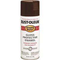 Rust-Oleum Gloss Rust Preventative Spray Paint, Leather Brown, 12 oz Can