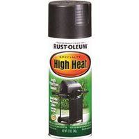 Rust-Oleum 7778830 High Heat Spray Paint, Flat, Barbecue Black, 12 oz Can