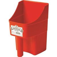 Little Giant Feed Scoop, 3 Qt Capacity, Polypropylene, Red, 6-1/4 In L
