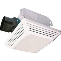 Air King Exhaust Fan, 1.6 A, 120 V, 50 CFM, 3 Sones, CFL, Fluorescent, 4 in Duct, White (ASLC50)