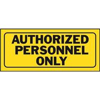 SIGN AUTHORIZED PERSONNEL