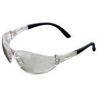 Safety Works 10041748 Contoured Safety Glasses, Anti-Fog, Anti-Scratch Lens, Rimless Frame