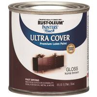 Rust-Oleum 1977730 Enamel Paint, Water, Gloss, Kona Brown, 0.5 Pt Can, 120 Sq-Ft Coverage Area