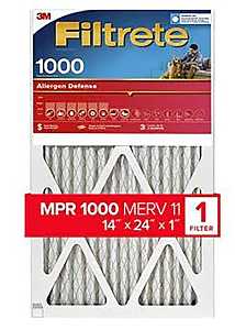 Filtrete 9823-4 Air Filter, 24" L x 14" W, MERV 11, 1000 MPR, Polypropylene Frame