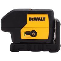 DEWALT DW083CG Laser Level, 100 ft, +/-1/8 in at 30 ft Accuracy, Green Laser 3 Spot
