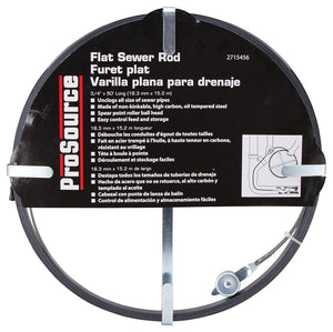ProSource DC00008-50 Sewer Rod Flat Rod 3/4" x 50ft