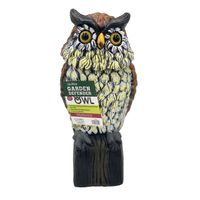 DeWitt OWLRH Garden Defender Owl with Rotating Head, 7 in L, Repels Birds, Pests, Rodents