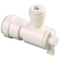 Watts Angle Valve, 1/2" x 3/8" Connection, Sweat x Sweat, 250 PSI, Thermoplastic Body