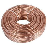 Zenith AS105018C Speaker Wire, 18 AWG, PVC Clear Sheath, 50 ft Length