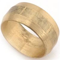 Anderson Metals 5/8" Compression Brass Pipe Sleeves, 10 Pack (730060-10)