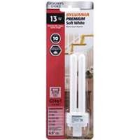 Sylvania 20942 Compact Fluorescent Bulb, 13W, T4 Lamp, G24Q-3 Base, 900 Lumens, 2700K Temp