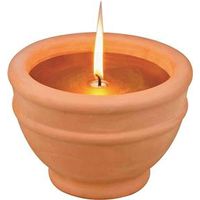 Seasonal Trends Citronella Candle Terracotta Bowl Outdoor Candle, Gold Tiki Votive