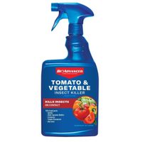 BioAdvanced 707523A Insect Killer Liquid Spray, 24 oz Bottle, Cyfluthrin Killer Insect Tomato-Veg
