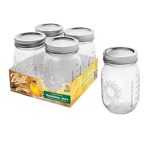 Ball Limited Edition Series Sunshine Keepsake Mason Jar Set, 16 oz, Glass