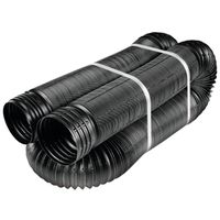 Amerimax Flexible Drain Pipe Tubing, 4" PVC, Black, 25 ft Length (Model 51310)