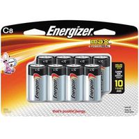 Energizer E93BP-8H C Battery, 1.5V, 8350 mAh, Alkaline, Manganese Dioxide, Zinc