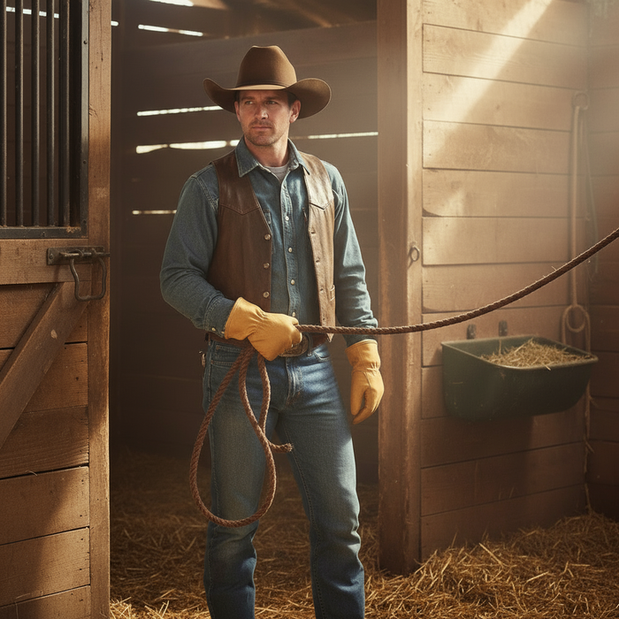 Boss B81041-2XL Work Gloves, Men's 2XL, Keystone Thumb, Slip-On Cuff, Cowhide Leather, Natural