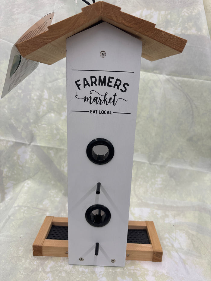 Farmhouse Vertical Feeder - Rustic Bird Feeder for Outdoor Use