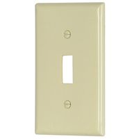Eaton Wiring Devices 5134LA Wallplate, 4-1/2 in L, 2-3/4 in W, 1-Gang, Nylon, Light Almond