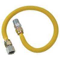 BrassCraft ProCoat Series Gas Connector, 48" L, 1/2" x 1/2", -40 to 150°F Temperature