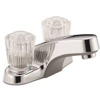 Peerless Bathroom Faucet, Standard Spout, Chrome Plated, 1" Plate Size, 4", 1.2 GPM, 2-Handle