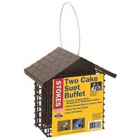 Stokes Select 38070 Suet Buffet Bird Feeder, Metal/Steel, Two Cake Suet, 7 in H