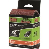 Gator Sanding Belt, 3" W x 21" L, Aluminum Oxide, 50 Grit, Coarse
