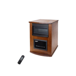 Utilitech Cabinet Indoor Space Heater, 1500 W, 5118 BTU, 300 sq-ft Heating Area, Brown/Yello (ht1159n)