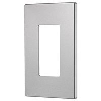 Eaton Cooper Wiring PJS PJS26SG-SP-L Wallplate, 4-7/8 in L, 3-1/8 in W, 1-Gang, Silver Granite