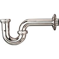 Plumb Pak PP150CP P-Trap, 1-1/2 in NPT x Flanged, 22 ga Thick Wall 1-1/2CHR Kitch P Trap