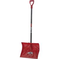 Garant NPM18KDU Snow Shovel, 18 in W Blade, 13-1/2 in L Blade, Poly Blade, Wood Handle, 51 in OAL