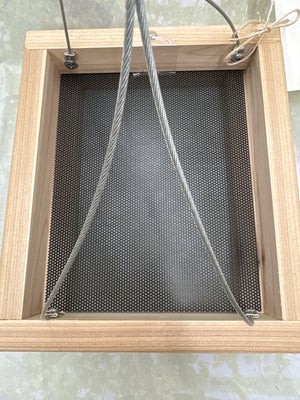 Hanging Cedar Tray Feeder for Wild Birds