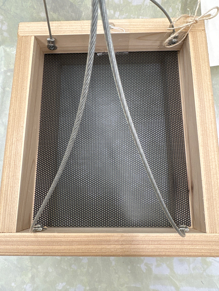 Hanging Cedar Tray Feeder for Wild Birds