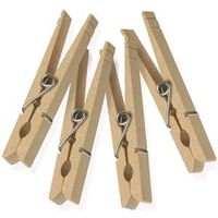 50PK WD Spr Clothespins