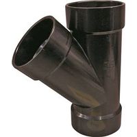 Canplas 2" ABS Black Pipe Wye with Hub (Model: 102302LBC)