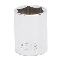 Vulcan MT6495188 Drive Socket, 5/8 in, 3/8 in Drive, 6-Point, Chrome Vanadium Steel, Chrome