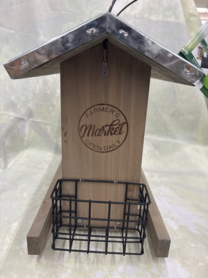 Hopper Feeder with Suet, 3 Quart